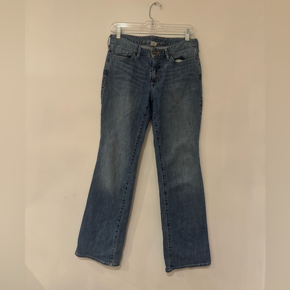 Women's Blue  Curve Boot Cut Jeans Eddie Bauer Sz 4